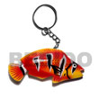fish hand painted wooden Keychain