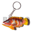 fish hand painted wooden Keychain