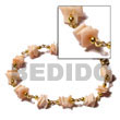 Cebu Shell Bracelets Pink Rose In Gold Shell Bracelets Products - Cebujewelry.com