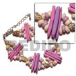 2 rows lavender coco Shell Bracelets