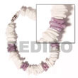 white rose w/ dyed Shell Bracelets