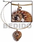 Cebu Shell Necklace 3 Rows Golden Cable Wire With Land Snail Pendant Products - Cebujewelry.com