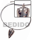Cebu Shell Necklace 5 Rows White And Black Cable Wire With Arabic Cunos Products - Cebujewelry.com