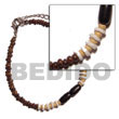 Coco Bracelets Black Buri Seed/white Clam Coco Bracelets Products - Cebujewelry.com