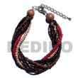 Coco Bracelets Twisted 4 Rows 2-3mm Coco Pukalet Natural Products - Cebujewelry.com