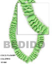 coco flower neon green Coco Beads Coco Necklace