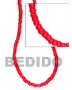 Coco Necklace 4-5mm Red Coco Pukalet Coco Beads Coco Necklace Products - Cebujewelry.com