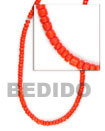 Coco Necklace 4-5mm Red Orange Coco Coco Beads Coco Necklace Products - Cebujewelry.com