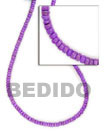 Coco Necklace 4-5mm Violet Coco Pukalet Coco Beads Coco Necklace Products - Cebujewelry.com