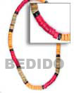 Coco Necklace Natural Coco Heishi Necklace Multicolored Necklace Products - Cebujewelry.com