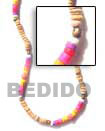 4-5 mm tiger pukalet Multicolored Necklace