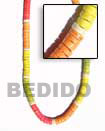 7-8 elastic coco heishi Multicolored Necklace