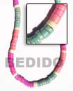 7-8 elastic coco heishi Multicolored Necklace