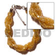 Glass Beads Bracelets 12 Rows Yellow Gold Glass Beads Bracelets Products - Cebujewelry.com