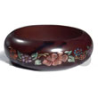 Hand Painted Bangles Dark Walnut Tone Wooden Hand Painted Bangles Products - Cebujewelry.com