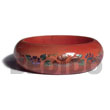 Hand Painted Bangles Light Red Mahogany Tone Hand Painted Bangles Products - Cebujewelry.com