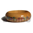 Hand Painted Bangles Natural Mahogany Tone Wooden Hand Painted Bangles Products - Cebujewelry.com