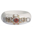 Hand Painted Bangles White Stained Wooden Bangle Hand Painted Bangles Products - Cebujewelry.com