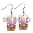 Hand Painted Earrings 35mm X 25mm Rectangular Hand Painted Earrings Products - Cebujewelry.com