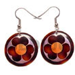Hand Painted Earrings 35mm Round Blacktab W/ Hand Painted Earrings Products - Cebujewelry.com