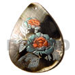 Hand Painted Pendant 40mm Teardrop Blacklip Tiger Hand Painted Pendant Products - Cebujewelry.com