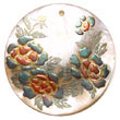 Hand Painted Pendant Round 40mm Hammershell W/ Hand Painted Pendant Products - Cebujewelry.com