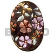 Hand Painted Pendant Oval 40mm Blacktab W/ Hand Painted Pendant Products - Cebujewelry.com