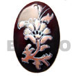 Hand Painted Pendant Oblong Black Tab 40mm Hand Painted Pendant Products - Cebujewelry.com