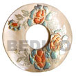 Hand Painted Pendant Round 50mm Hammershell Donut Hand Painted Pendant Products - Cebujewelry.com