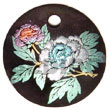 Hand Painted Pendant Round 40mm Hammershell Velvet Hand Painted Pendant Products - Cebujewelry.com