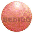 round 40mm pink hammershell Hand Painted Pendant