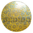 Hand Painted Pendant Round 40mm Yellow Hammershell Hand Painted Pendant Products - Cebujewelry.com