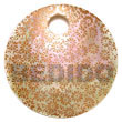 round 50mm pink hammershell Hand Painted Pendant