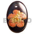 Hand Painted Pendant Oval 30mm Blacktab W/ Hand Painted Pendant Products - Cebujewelry.com