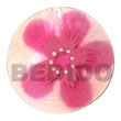 Hand Painted Pendant Round Natural 50mm Capiz Hand Painted Pendant Products - Cebujewelry.com