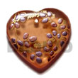 Hand Painted Pendant Heart 35mm Transparent Brown Hand Painted Pendant Products - Cebujewelry.com