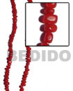 red horn bead nuggets Bone Horn Beads Necklace