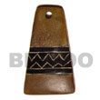 aztec carving natural horn Bone Horn Pendants