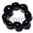 Kukui Nuts Elastic 8 Pcs. Black Kukui Nuts Products - Cebujewelry.com