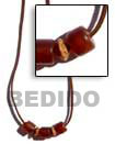 leather thong w/ horn Leather Necklaces