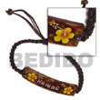 Macrame Bracelets Macramie Nat. Brown Coco Macrame Bracelets Products - Cebujewelry.com