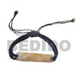 Macrame Bracelets Black Macrame MOP Shell Id Bracelet Products - Cebujewelry.com