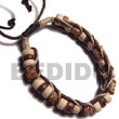 Macrame Bracelets 7-8mm Coco Pukalet And Mahogany Cylinder Beads Products - Cebujewelry.com