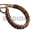 Macrame Bracelets Palmwood Cylinder Wood Beads In Macrame Beige Products - Cebujewelry.com