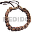 Macrame Bracelets Palmwood Cylinder Wood Beads In Macrame Brown Products - Cebujewelry.com