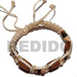 Macrame Bracelets Tube Wood Beads In Macrame Satin Cord Products - Cebujewelry.com