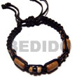 Macrame Bracelets Tube Wood Beads In Macrame Satin Cord Products - Cebujewelry.com