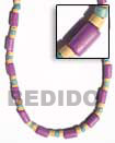 Natural Necklace Violet Wood Tube Necklace Natural Necklace Products - Cebujewelry.com