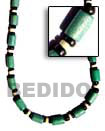 green wood tube necklace Natural Necklace