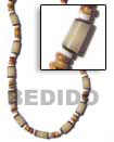 white buri tube w/ Natural Necklace